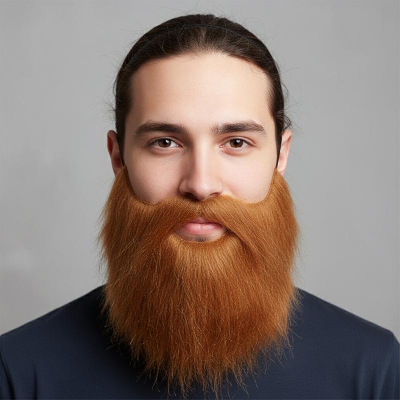 3Pcs Natural Looking Plush Mustache Fashion Costume Accessory For Cosplay Halloween Event Soft Adjustable Face Props