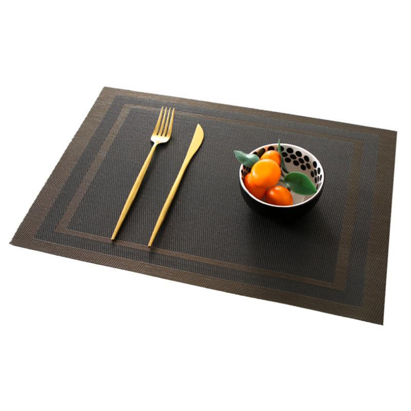 

1 шт. 30x45 см Двойная рамка ПВХ Настольная подставка Подставка для обеденной чашки Кухонные аксессуары Моющаяся подставка для посуды 30x45cm чёрный