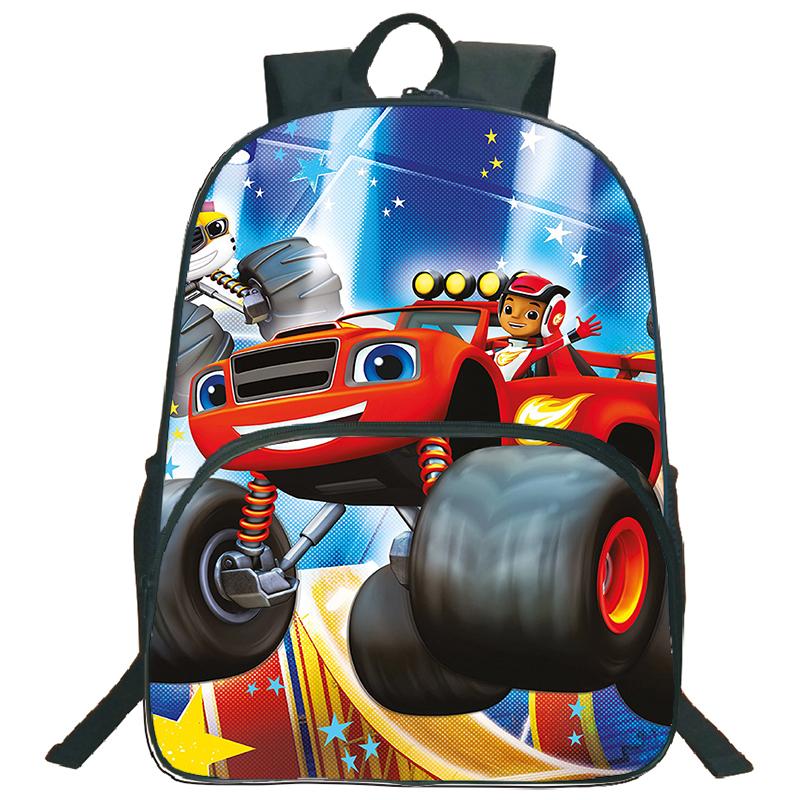 Blaze And The Monster Machines Children's Backpack Schoolbag Boys Girls Backpack Students Large Capacity Travel Bookbag Mochila