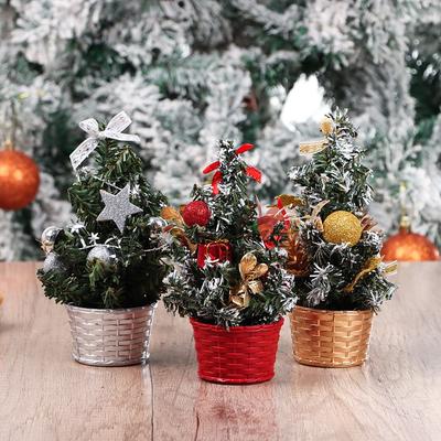 20cm Gift Party Decor Navidad Decoration Artificial Plant Table Xmas Tree Mini Christmas Tree Desktop Ornament