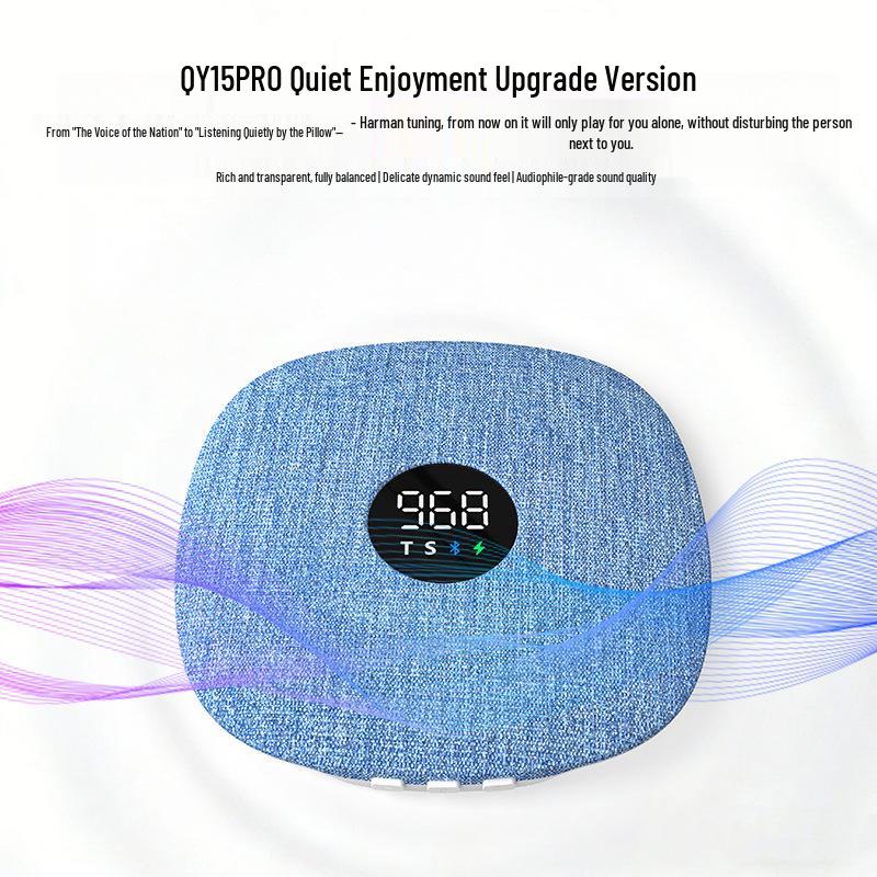 Bone Conduction Bluetooth Sleep Speaker: Under-Pillow White Noise & Music Device