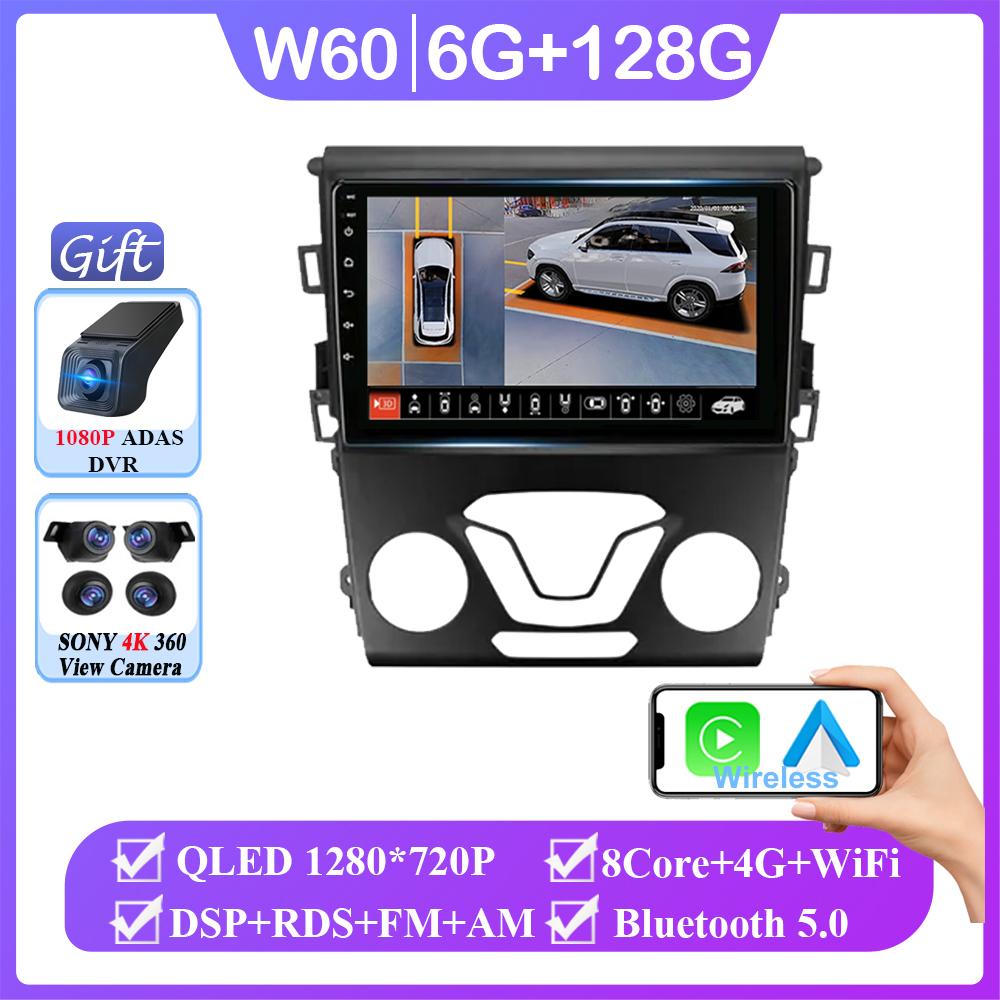 Android 14 For Ford Mondeo 5 Fusion 2012-2019 Auto Radio Stereo Head Unit Carplay Multimedia Video Player Navigation No 2din DVD