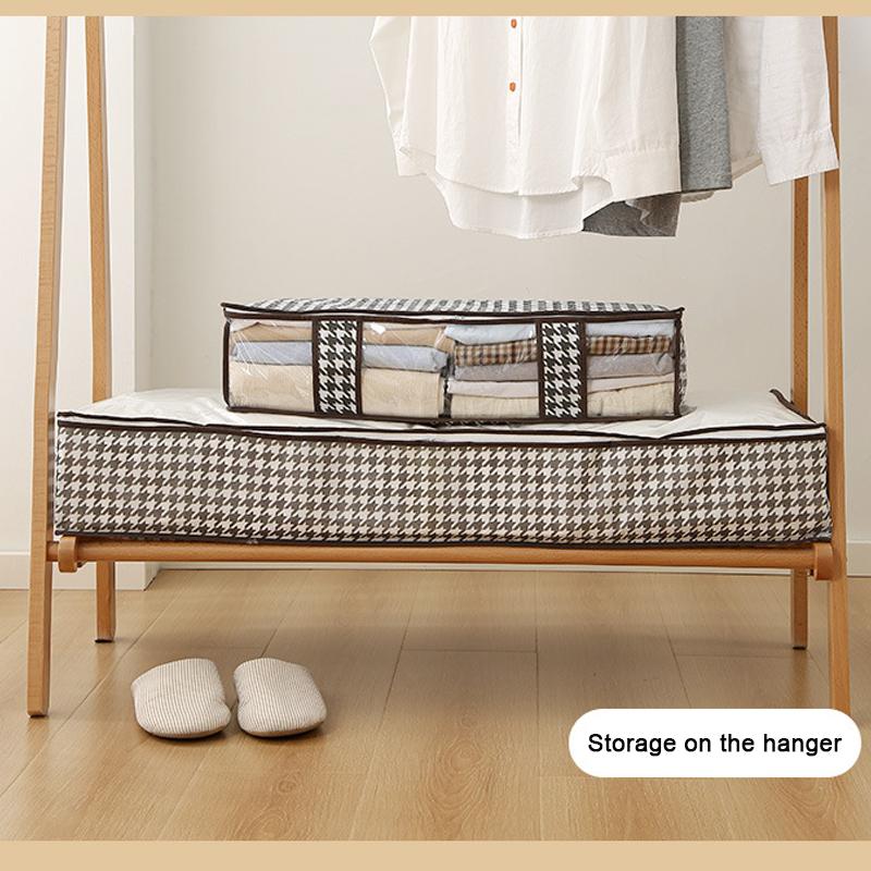 Underbed Storage Bag Large Capacity Transparent Foldable Clothes Quilt Pillow Wardrobe Organizer Sundries Storage Bag