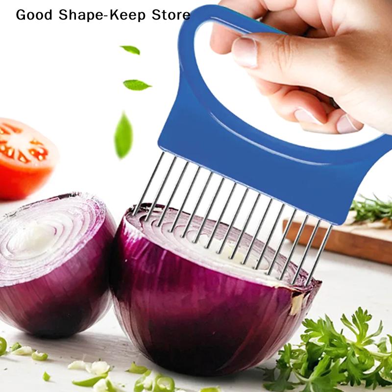 Heart-Shaped Onion Needle Multi-Functional Vegetable Slicer And Fruit And Vegetable Slicing Aid onion fork