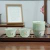 ZISIZ Emerald Green Disposable Kung Fu Tea Cup Set