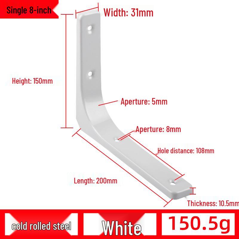 Trikampis sieninis lentynos laikiklis: Lenktas, apkrovą laikantis geležinis laikiklis sandėliavimo lentynoms