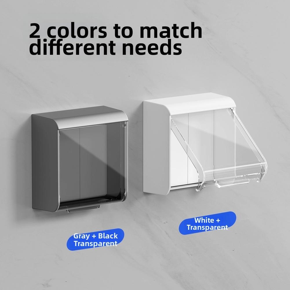 Bathroom GFCI Box Waterproof Outlet Fits 86-type Outlets Supports 2-prong Connectors Supports 3-prong Connectors