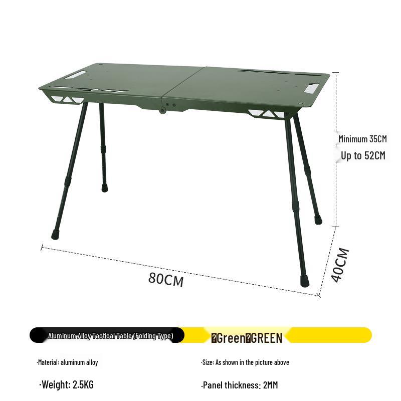 High-Quality Lightweight Aluminum Outdoor Folding Table for Camping, Picnics & Self-Driving Tours