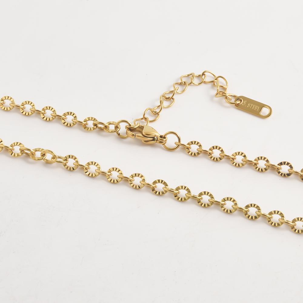 40+5cm Different Hollow Rectangle Snake Chain Stainless Steel Necklaces For Women Men Jewelry On The Neck Decor Choker DIY Charm