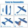 1PC Large Foam Plane Glider Hand Throw Airplane EPP Light Up Flight Glider Outdoor Flying Toy Gifts for Children Boys Girls