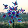Wind Spinners Outdoor Garden Wind Spinners Pinwheel Decor Sculpture Butterfly Design Chimes With Stake For Porch Decorations