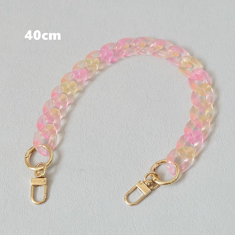 New Woman Bag Accessory Parts Neon Chain Candy Crossbody Resin Luxury Strap Women Hanging Chains Acrylic Shoulder Chain