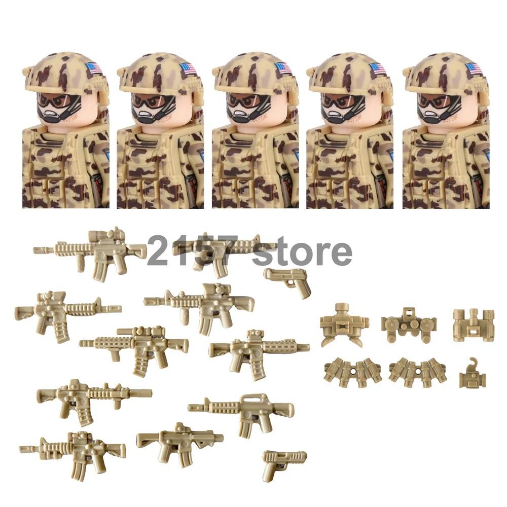 Military Soldier Figure Building Block Weapons Ranger Camouflage Vietnam War US Special Forces KSK Medical Bandit Thief Toy Gift