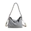 Spring new fashion casual armpit bag large capacity solid color commuter bucket tote bag