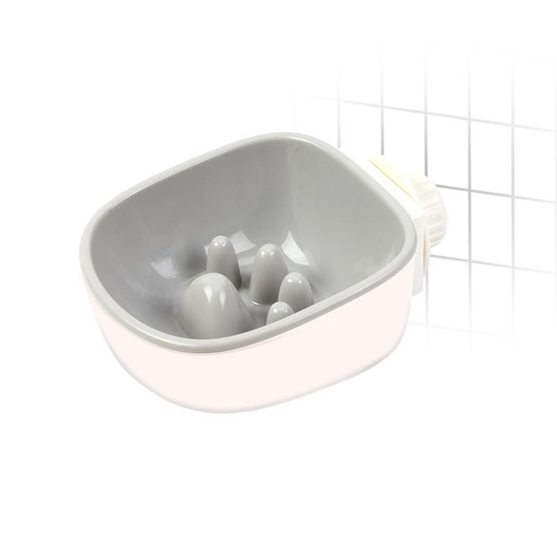 Wheat Straw Stainless Steel Double Pet Bowl - Anti-Choke Slow Feeder for Dogs and Cats