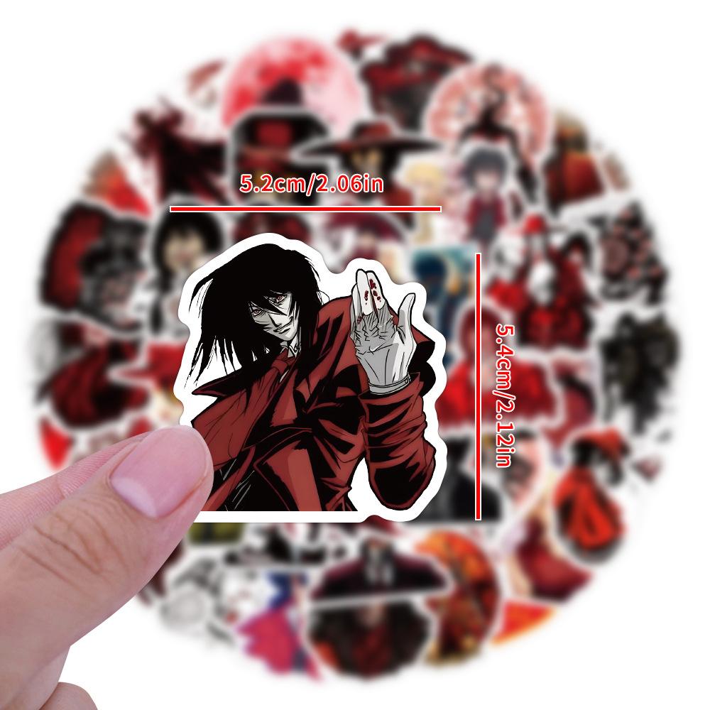 60 New Hellsing Anime Doodle Stickers Decorate Notebook Suitcase Cartoon Stickers