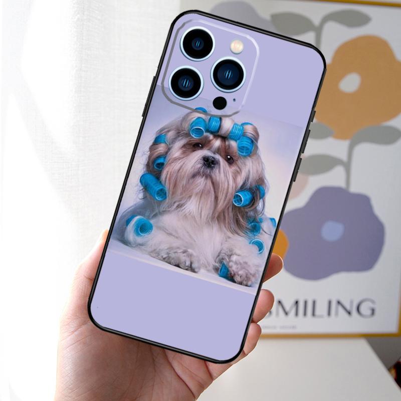 Shih Tzu Puppy Dogs Case Coque For iPhone 11 12 Pro Max Mini X XS XR 7 8 Plus Cover For iPhone 13 Pro Max Case