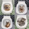 Funny 3D Cat Toilet Stickers DIY Water Resistant Wall Toilet Toilet Seat Sticker Decals Sticker F5T3