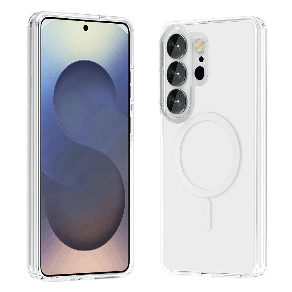 For Samsung Galaxy S26 Ultra Magnetic Case PC + TPU Clear Phone Cover