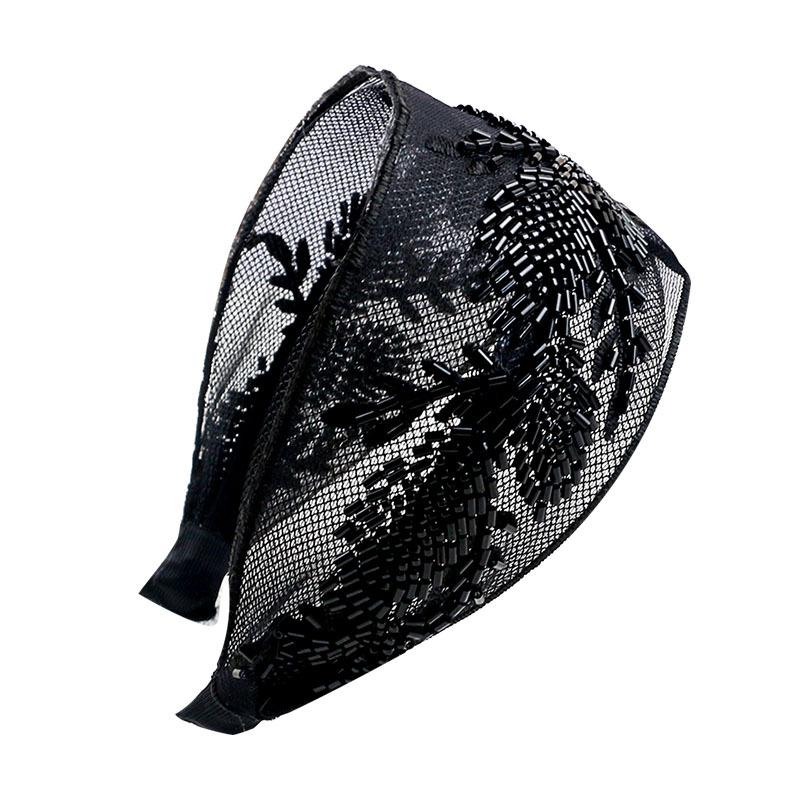 

Естетичні аксесуари для волосся Вітер з бісером Простий темперамент, Весільні аксесуари для волосся Сітка Дихаюча Широка пов язка на голову Аксесуари для волосся