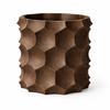 Brauner 3D geometrischer Blumentopf, modern dekorativ für Pflanzen