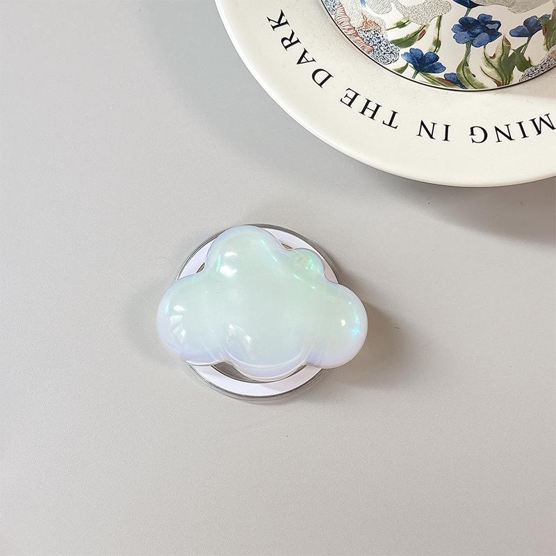 Korean Cloud Magnetic Phone Holder with Airbag and Finger Ring - Desktop Grip & Decoration
