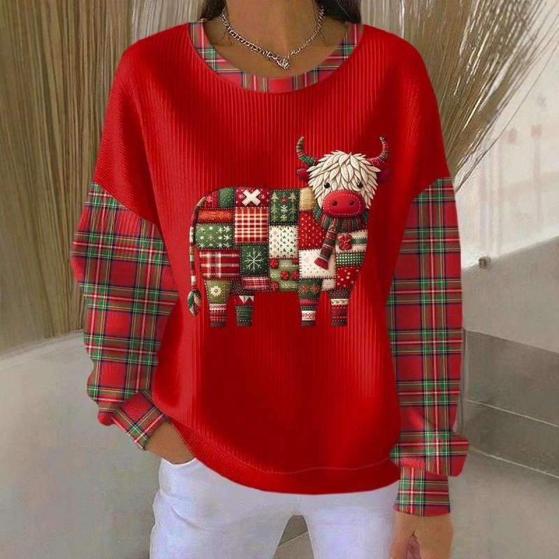 Christmas 3D Print Pullover Hoodie Womens Streetwear Loose Fit