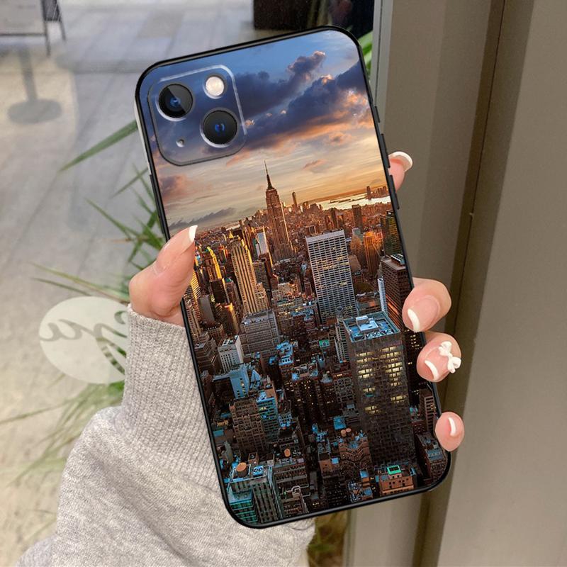 New York City Case For iPhone 16 Pro Max 15 14 12 11 13 17 Pro Max Plus 12 13 Mini 16e 17 Air Back Cover