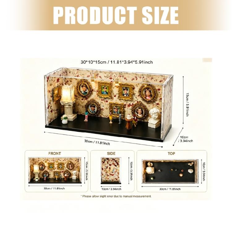 Personalize Memory Display Mini Museums Silhouettes Box Craft Set with Gold Frame for Celebrating Special Moment Gift