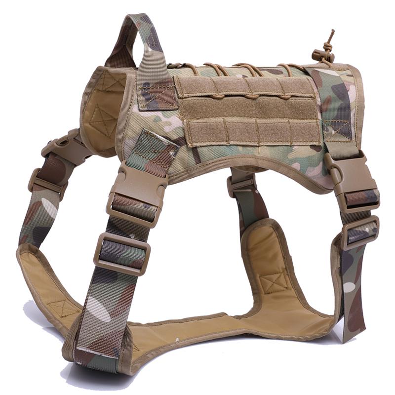 Tactisch Militair Vest voor Huisdieren Buiten Trainingsvest Hondentuig en Lijn Set Met Halsband Voor Middelgrote Grote Honden Duitse Herder