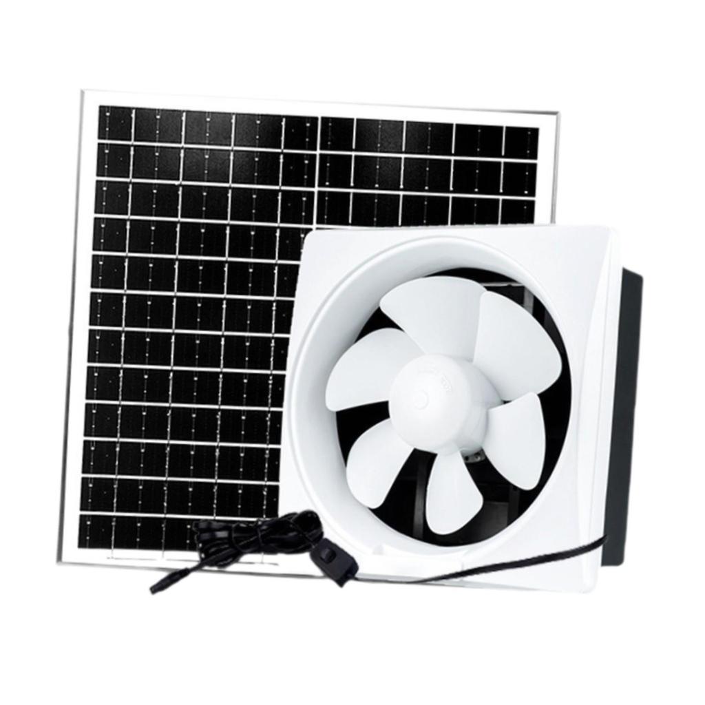 Solar Powered Fan Kit Wall Mount Ventilation