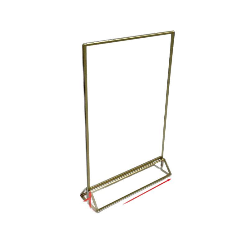 Transparent Gold-Edged Acrylic Table Card Holder for Weddings