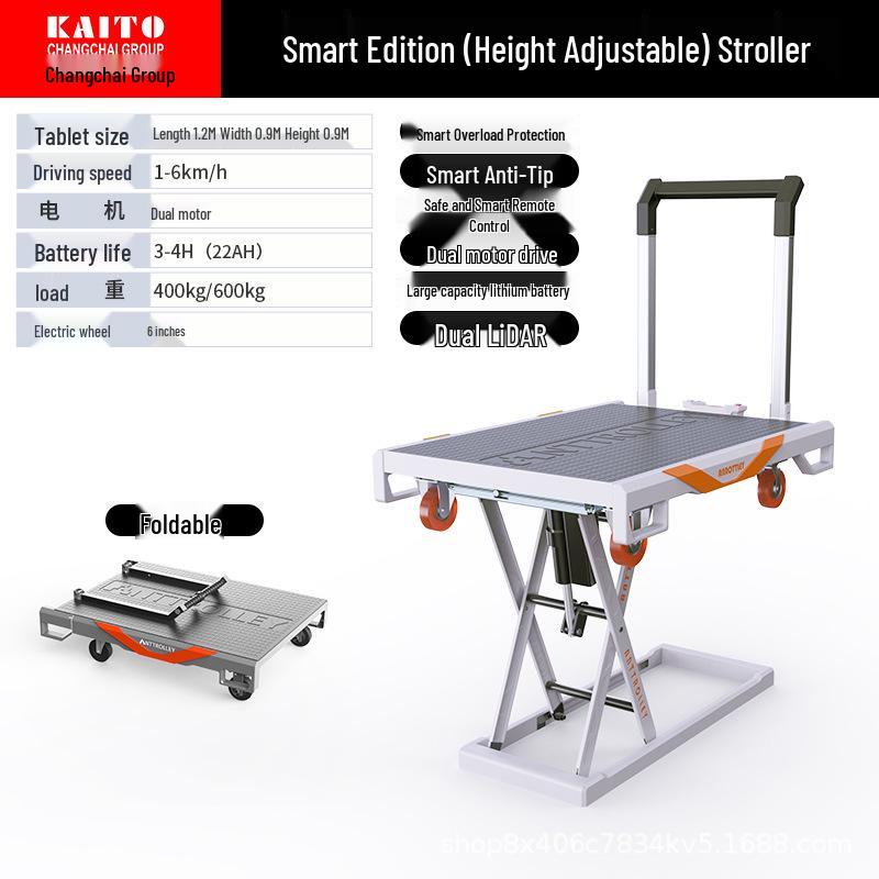Changchai Hydraulic Scissor Lift & Flat Cart Vehicle