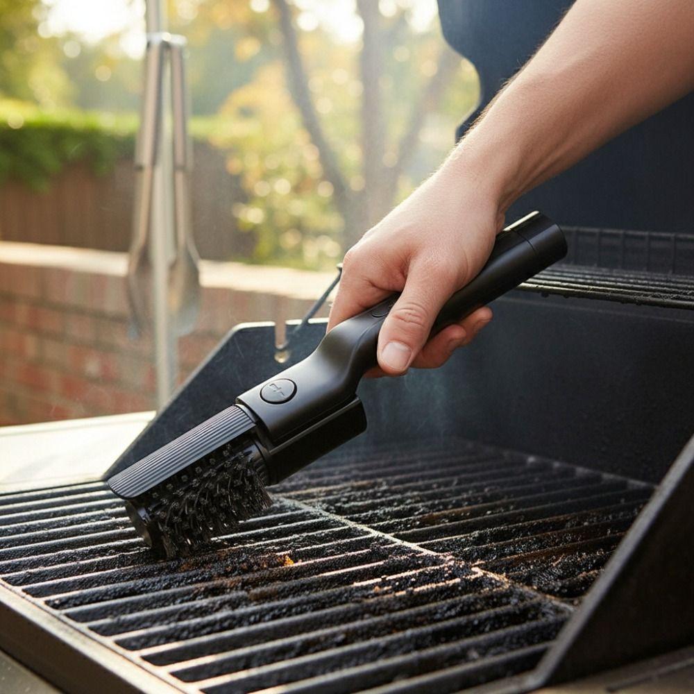 Rechargeable BBQ Cleaning Brush Adjustable Angle Barbecue Grill Cleaning Brush Picnic