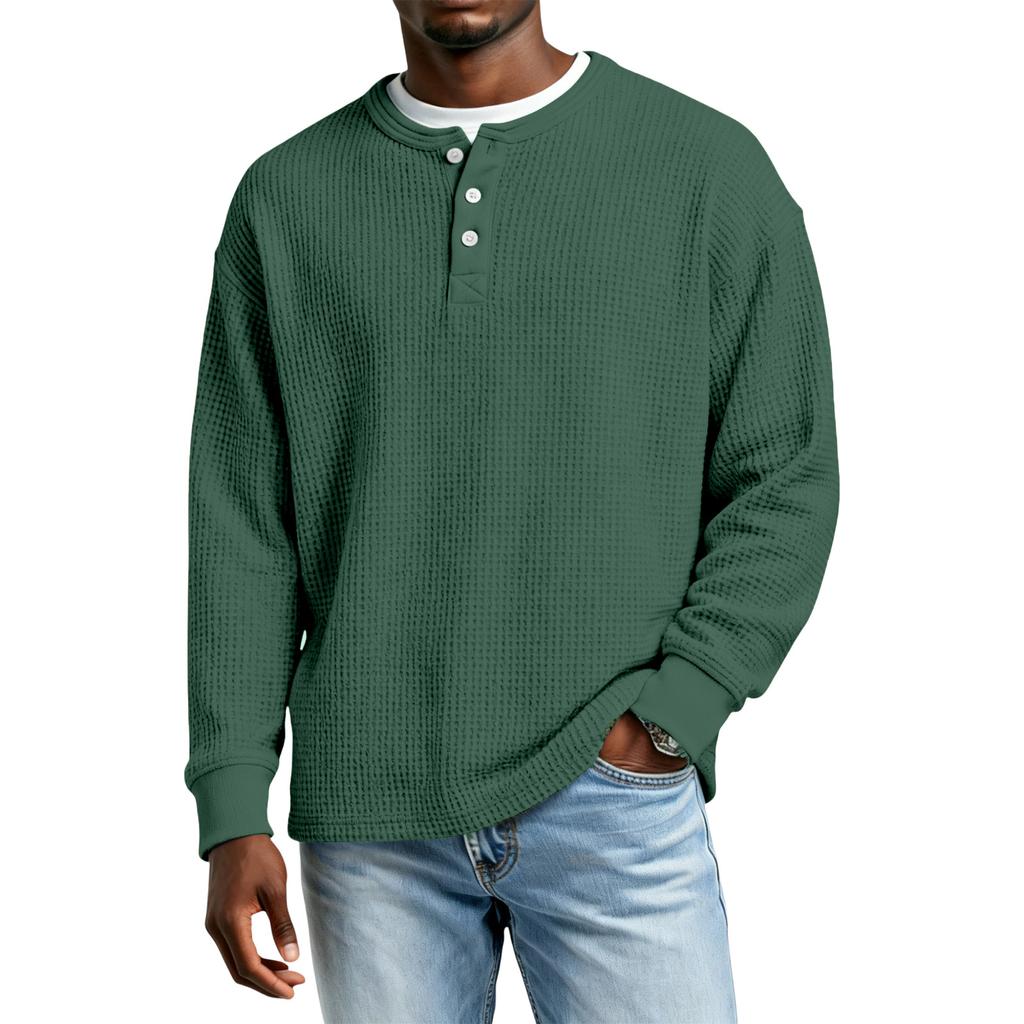 Men's Knit Casual Collar Pullover - Long Sleeve Daily Wear