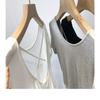 Neuer koreanischer Stil für den Sommer, schlank und schlank, kurzärmeliges T-Shirt-Top mit gekreuztem Rücken für Damen