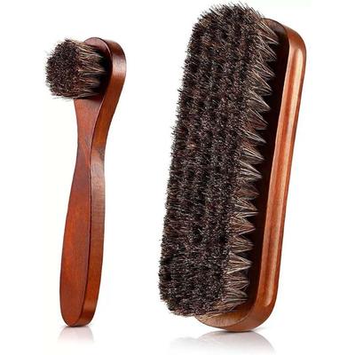 Shoe Brush Kit Boot PolishBrushes Leather Cleaning Brushes with Wooden Handles