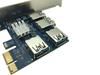 PCI Express Riser Card PCI-E 1 to 4 PCIE USB 3.0 Slots Multiplier Adapter Card