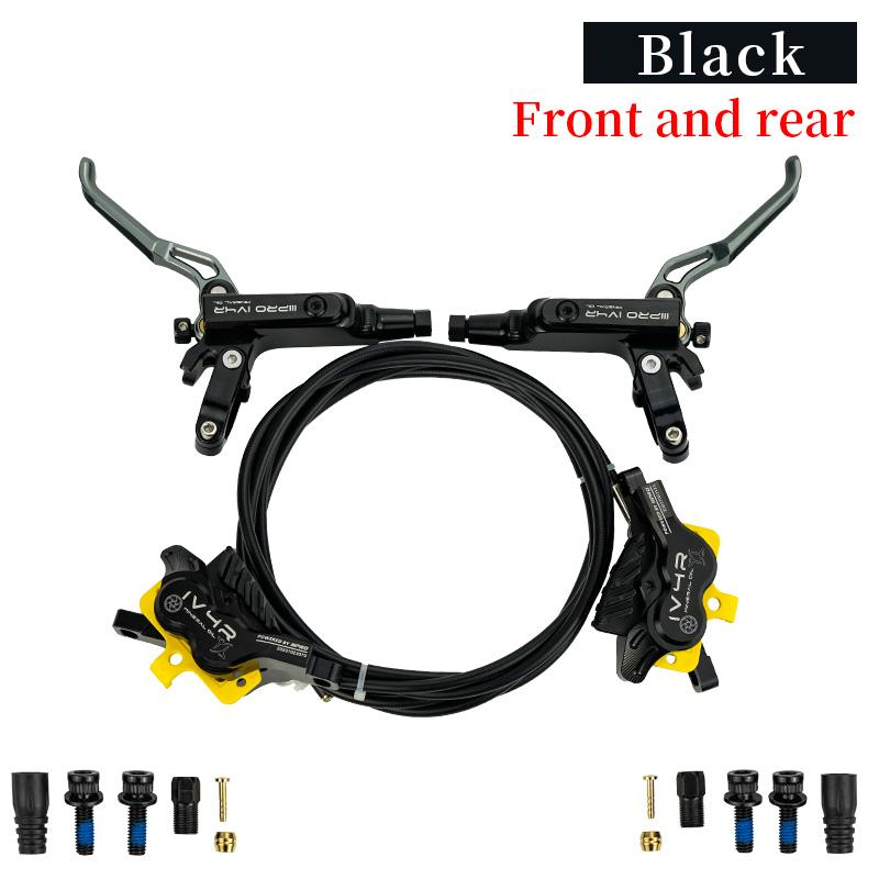 IIIPRO IV4R 4 Piston Disc Hydraulic Brake MTB AM DH Bike Brake 82/145cm CNC Tech Mineral Oil for Mountain XC Climbing Bicycle