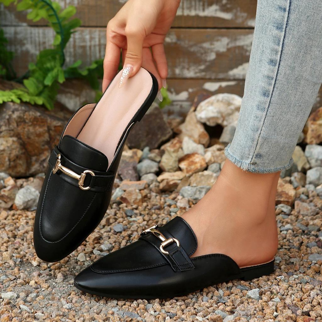 Women Slippers Spring Autumn Summer Flat Slip-On Slippers Lightweight Open-Toe Sandals Elegant Women Shoes Slides Women