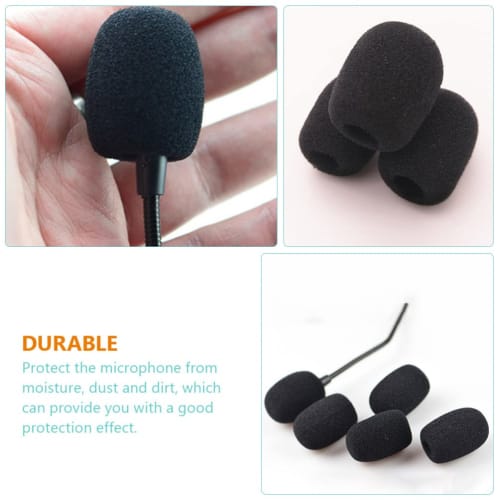 LIOOBO 40-Piece Microphone Sponge for Lavalier Microphones, Headsets, and Windscreens, Washable, Inner Diameter 5mm, 8mm, and 13mm, Set of 40 (Inner D