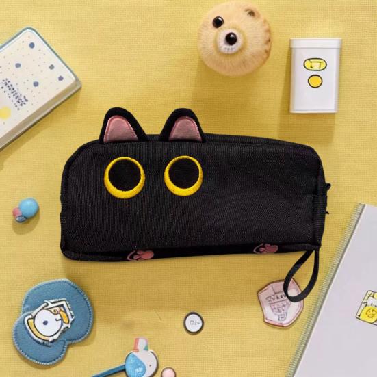 3D Cat Pencil Case Large Capacity Pencil Holder Cute Cat Pen Bag Zipper Stationery Organizer Office School College Supplies