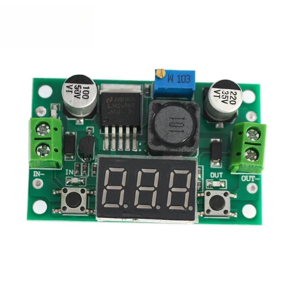 LM2596 DC To DC Step Down Converter Module with LED Display Voltmeter 4.0~40V To 1.25-37V Buck Adapter Adjustable Power Supply