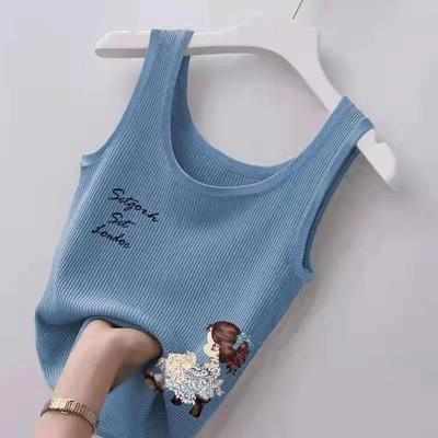 Summer Women's Small Camisole Top Sleeveless Cute Little Girl Loose Plus Size Suspender Bottoming Sling Ice Silk Vest