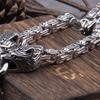 Stainless Steel Necklace for Men, Chain Viking Empire Celtic Knot Wolf Head Pendant Punk Nordic Amulet Jewelry