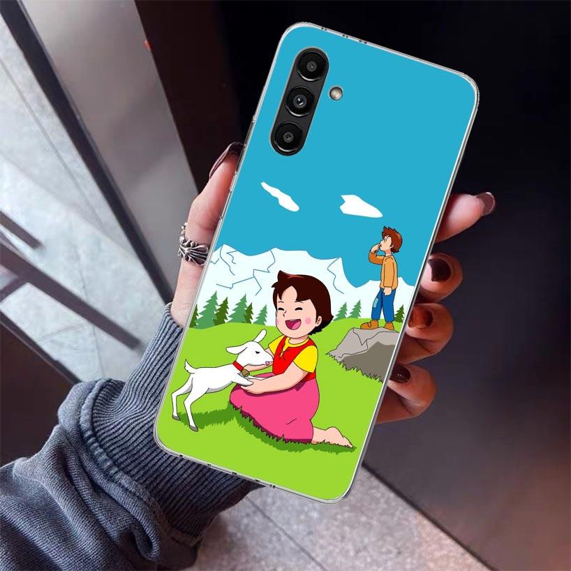 Heidi Cute Cartoon Phone Case For Samsung Galaxy A17 A57 A37 A16 A26 A36 A56 A15 A25 A35 A55 A14 A13 A54 A53 A34 A24 A33 A23 Gal