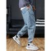 Men's Jogger Jeans Streetwear Black Blue Casual Denim Cargo Pants Stretch Taper Jeans Baggy Trousers