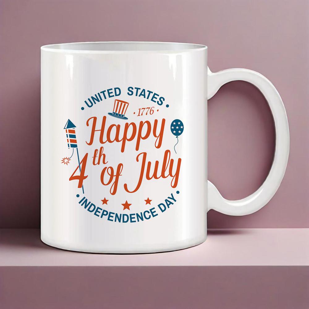 

Patriotism Themed Mug USA Freedom Series Coffee Mug Red White Blue Lip Water Cola Beer Cups Celebrate Festive Drinkware Cup Mugs 330ml