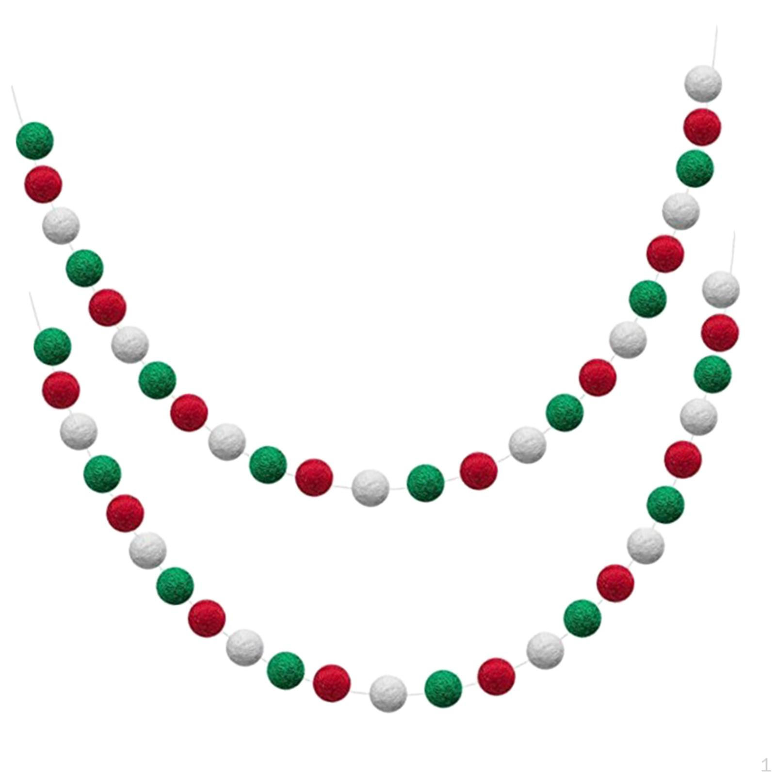 

Рождественские фетровые шарики из шерсти, гирлянда из шариков для настенной каминной доски на Хэллоуин Style B
