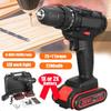 25+1 Torque 2200mAh Electric Cordless Drill With 1 or 2Battery Power Adapter 36V New
